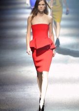 Summer dress with basky red