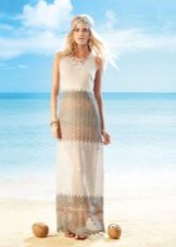 Light dress in the style of boho knitted