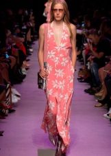 Summer color dress to the floor