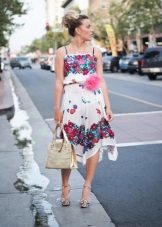 Bandeau dress with straps