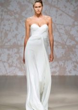 Long wrap dress with a wrap