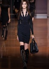 Jersey dress with long sleeves