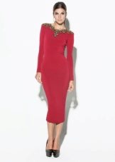 Jersey dress with sleeves