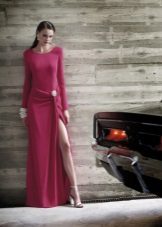 Red Closed Jersey Dress