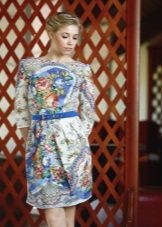 Dress from Pavloposad shawls short