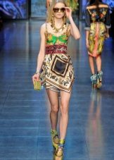 Asymmetrical shawl dress