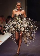 Dress made from scrap materials fluffy