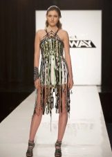 Dress made from scrap materials short