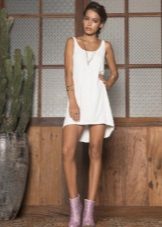 Short Tank Dress with Asymmetrical Hemline