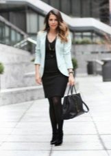 Jacket to black dress for corporate