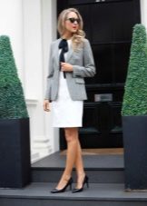 Jacket to white dress for corporate