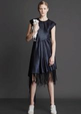 Dress with cap sleeves evening