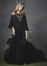 Dress with cap sleeves to the floor