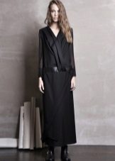 Long black dress with low waist