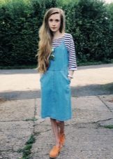Denim midi dress dress