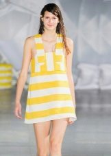 Striped yellow and white dress, sundress