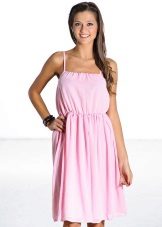 The pink fitted dress sundress