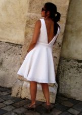 Neoprene A-line Backless Dress