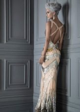 Floor-length backless dress