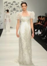 Empire style wedding dress to the floor