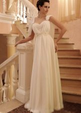 Empire style wedding dress with straps