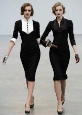 Dress in the style of the 40's with a collar