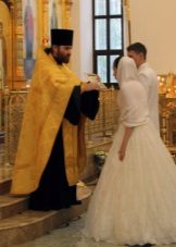 Cape to the wedding dress