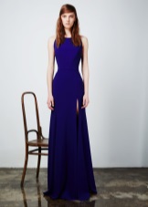 Slim evening dress with a slit