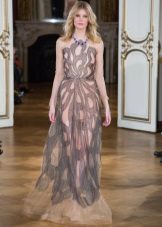 Slim evening dress a-silhouette