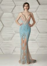 Mermaid Fitted Dress Beige