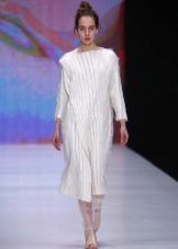 Winter dress knitted with sleeves