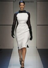 Winter dress for full white