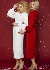 Winter dress knitted midi