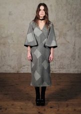 Winter dress with wide sleeves