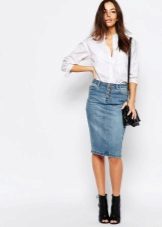 jeans skirt pencil office option