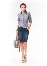 denim pencil skirt to work