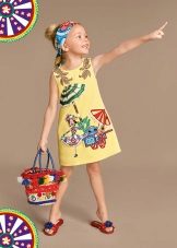 Summer dress for girls with a print