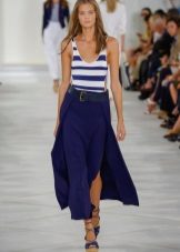 Fashionable marine dress season spring-summer 2016