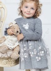 Elegant dress for girl knitting