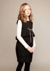 Dress with a turtleneck for a girl of 11 years