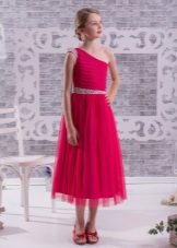 Dress for a teenager crimson