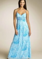 dress made of calico with ethnic ornament