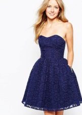 navy organza dress with embroidery