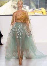 natural flower organza dress