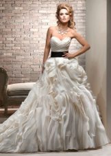 black belt organza dress