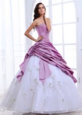 Bicolor Organza Wedding Dress