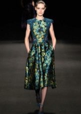 colored brocade evening dress