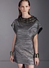 little silver dress made of brocade