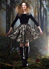 black dress with yukoy of brocade