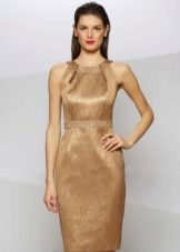 golden sheath dress
